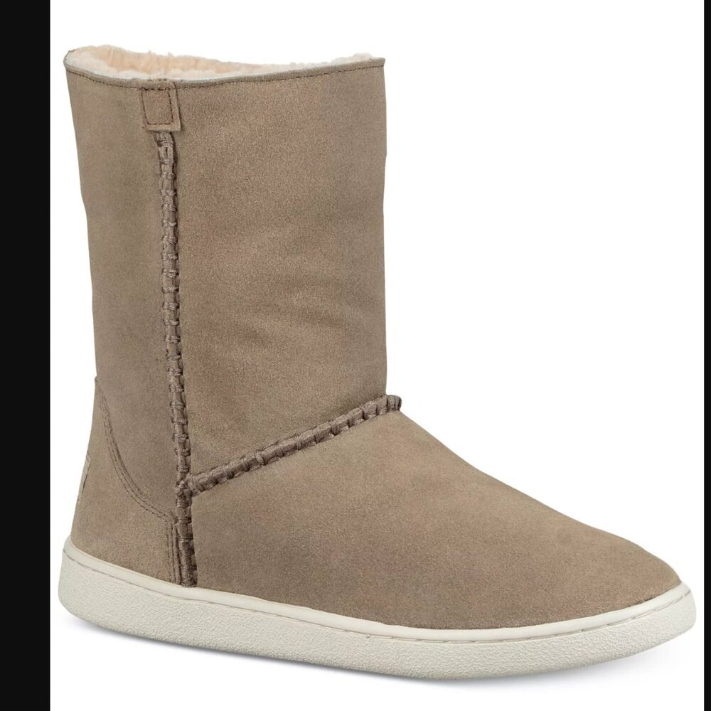 UGG Mika Boot Faux Shearling Sherpa Lined Taupe Gray sneaker boot womens 6.5